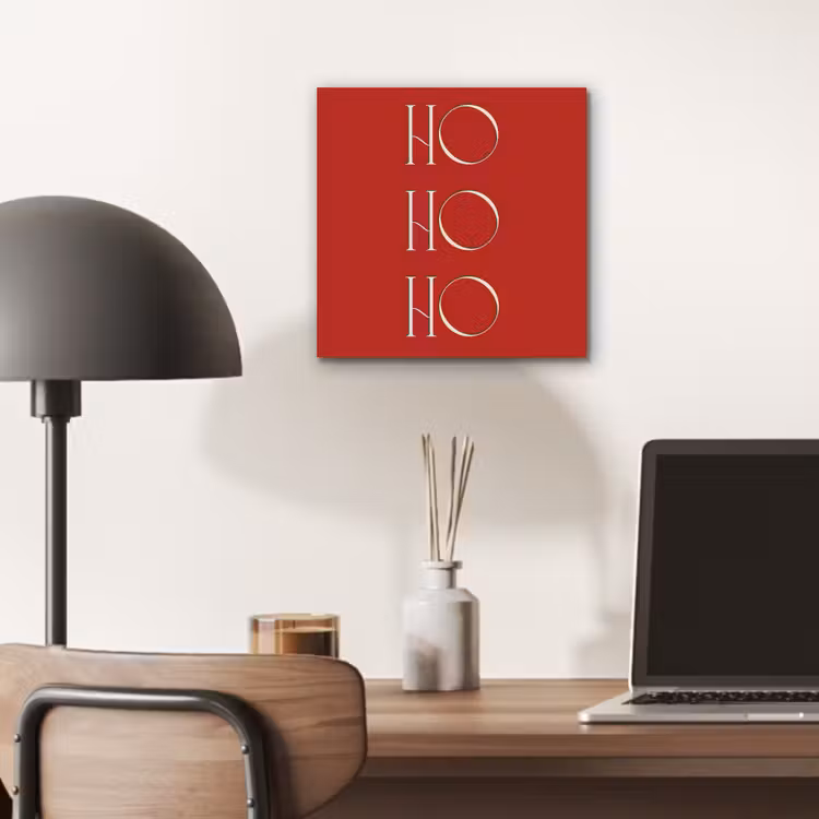 Aluminium schilderij - Tekst - Kerst - Modern - Rood — 6