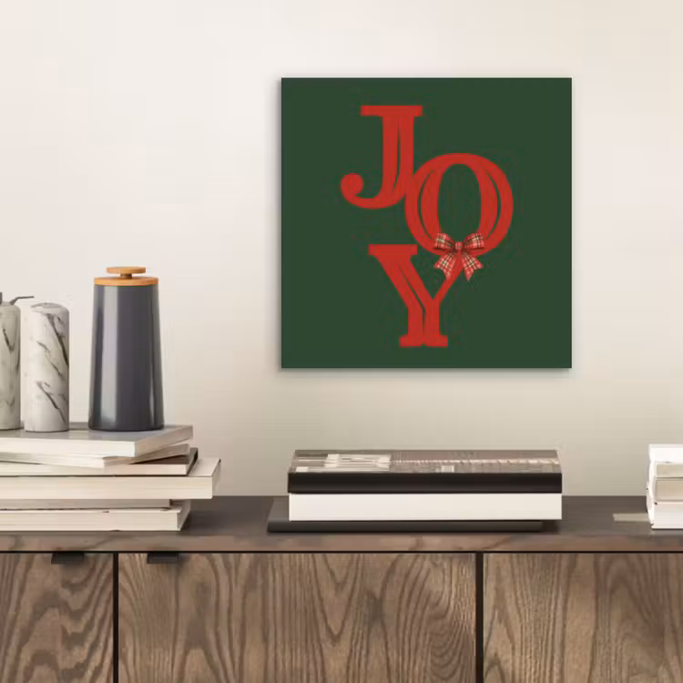 Aluminium schilderij - Tekst - Kerst - Rood — 2