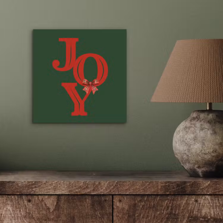 Aluminium schilderij - Tekst - Kerst - Rood — 3