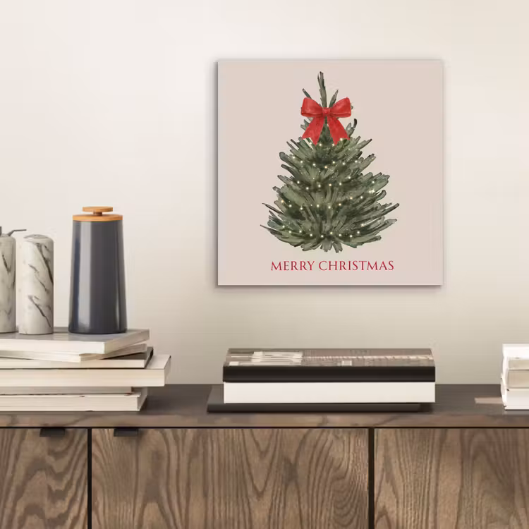 Aluminium schilderij - Tekst - Kerst - Kerstboom — 2