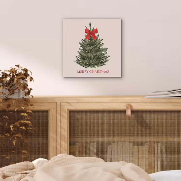 Aluminium schilderij - Tekst - Kerst - Kerstboom — 4