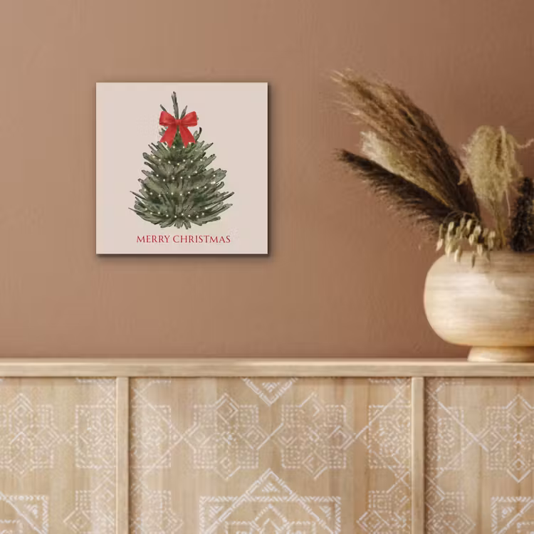 Aluminium schilderij - Tekst - Kerst - Kerstboom — 5