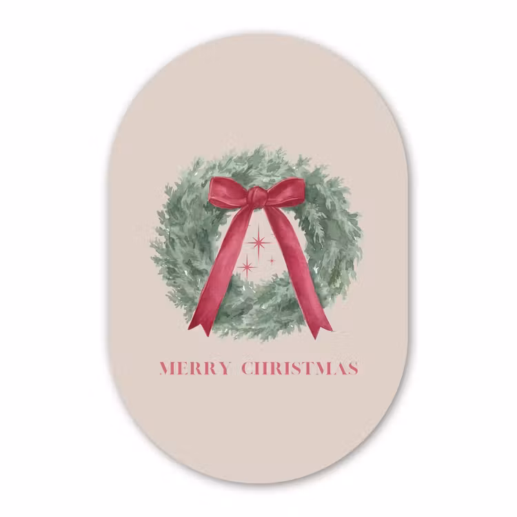 Muurovaal aluminium - Winter - Kerst - Tekst — 1