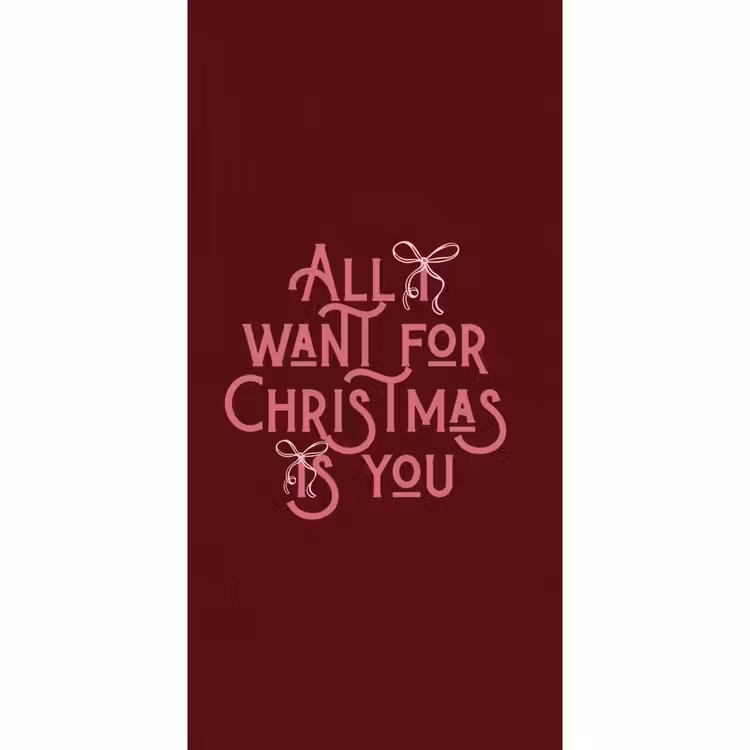 Behang - Tekst - Kerst - Rood - Roze — 2
