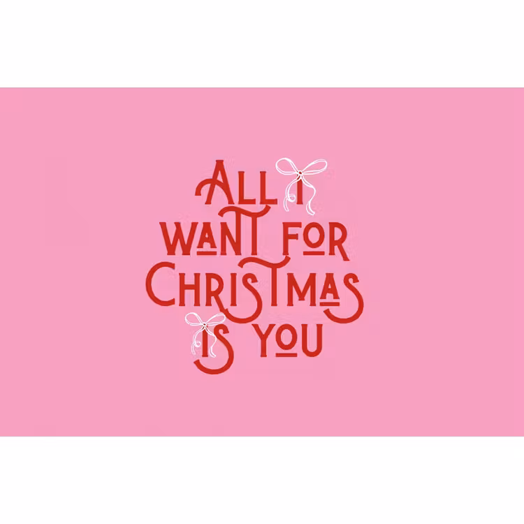 Behang - Tekst - Kerst - Roze - Rood — 2