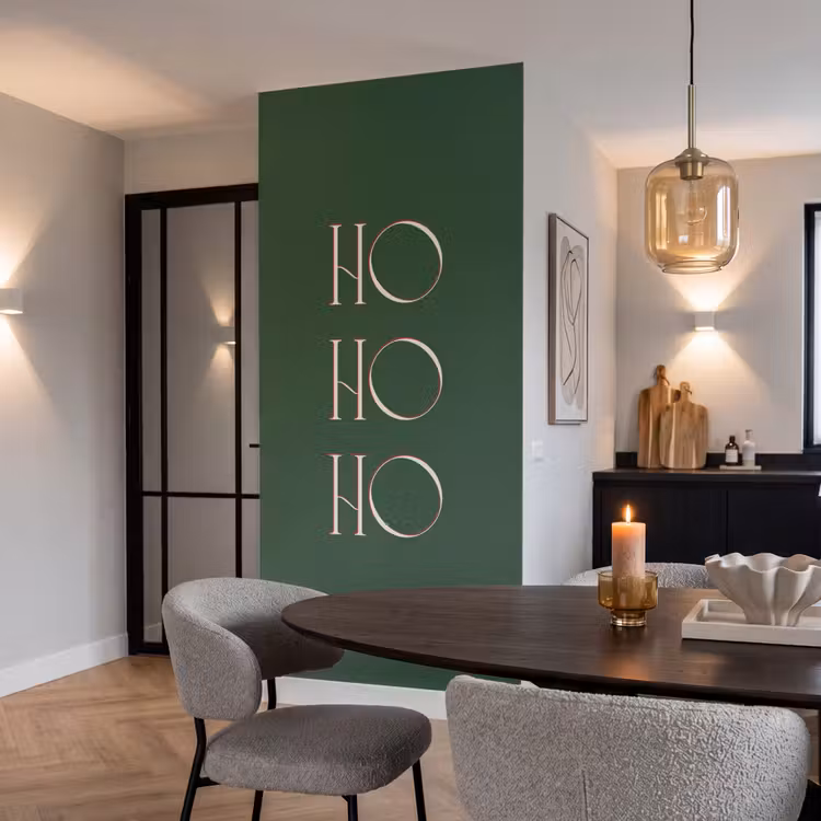 Behang - Tekst - Kerst - Modern - Groen — 5