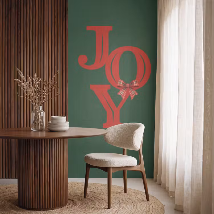 Behang - Tekst - Kerst - Rood — 4