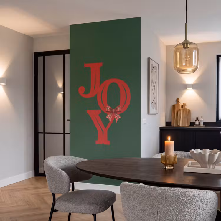 Behang - Tekst - Kerst - Rood — 5