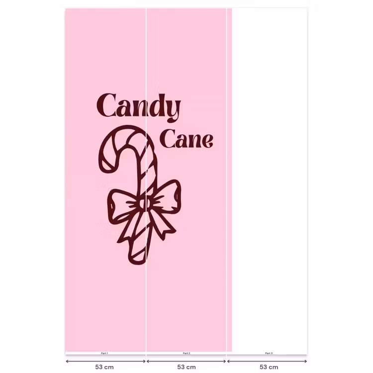 Behang - Kerst - Snoep - Tekst - Bruin - Roze — 6