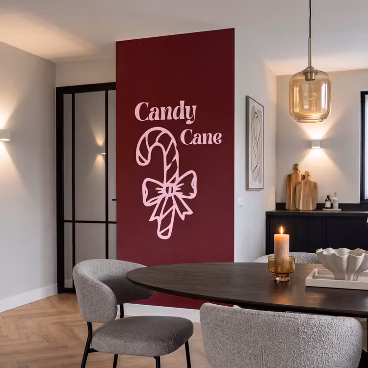 Behang - Kerst - Snoep - Tekst - Roze — 5