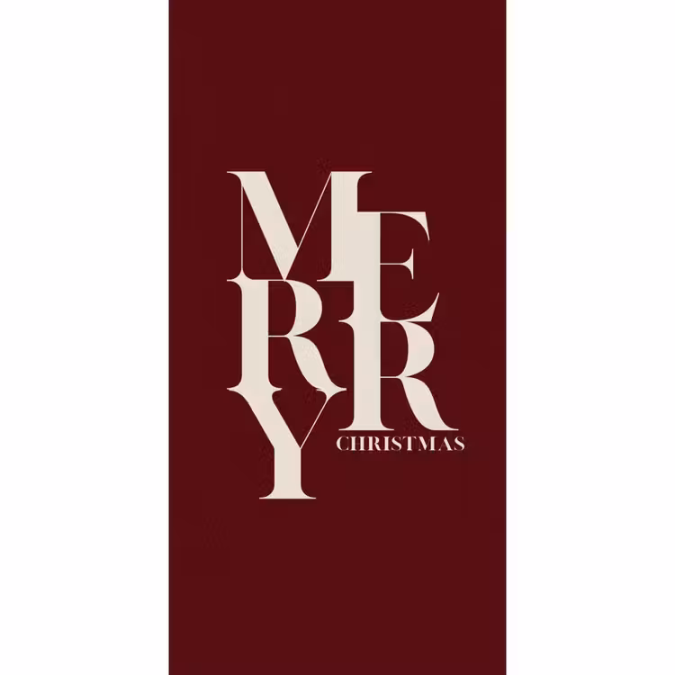 Behang - Merry - Tekst - Donker - Rood — 2