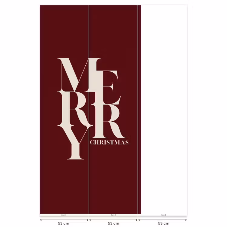 Behang - Merry - Tekst - Donker - Rood — 6
