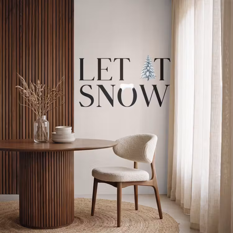 Behang - Tekst - Kerst - Sneeuw — 4