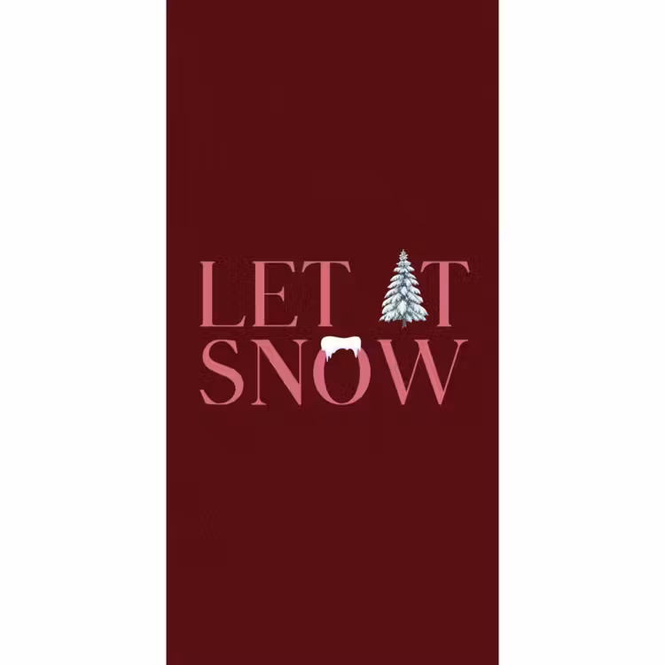Behang - Tekst - Kerst - Sneeuw - Roze — 2