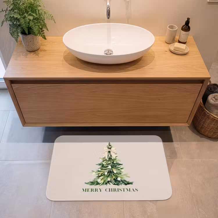 Badmat - Kerst - Kerstboom - Tekst — 2