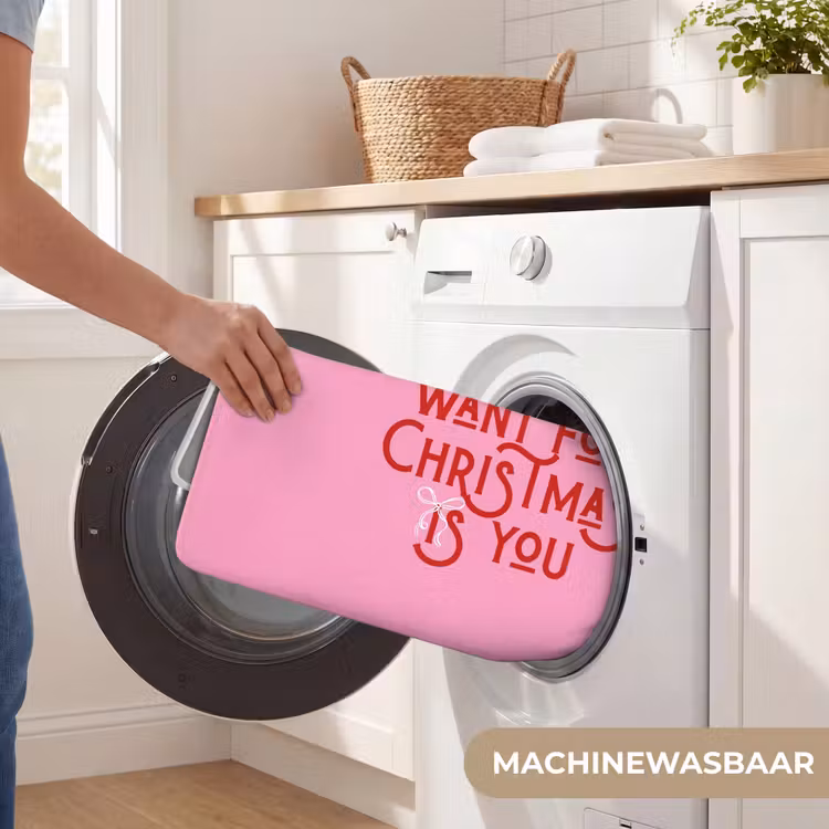 Badmat - Tekst - Kerst - Roze - Rood — 7