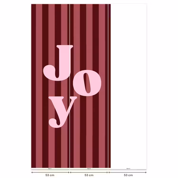 Behang - Joy - Kerst - Tekst - Roze — 6