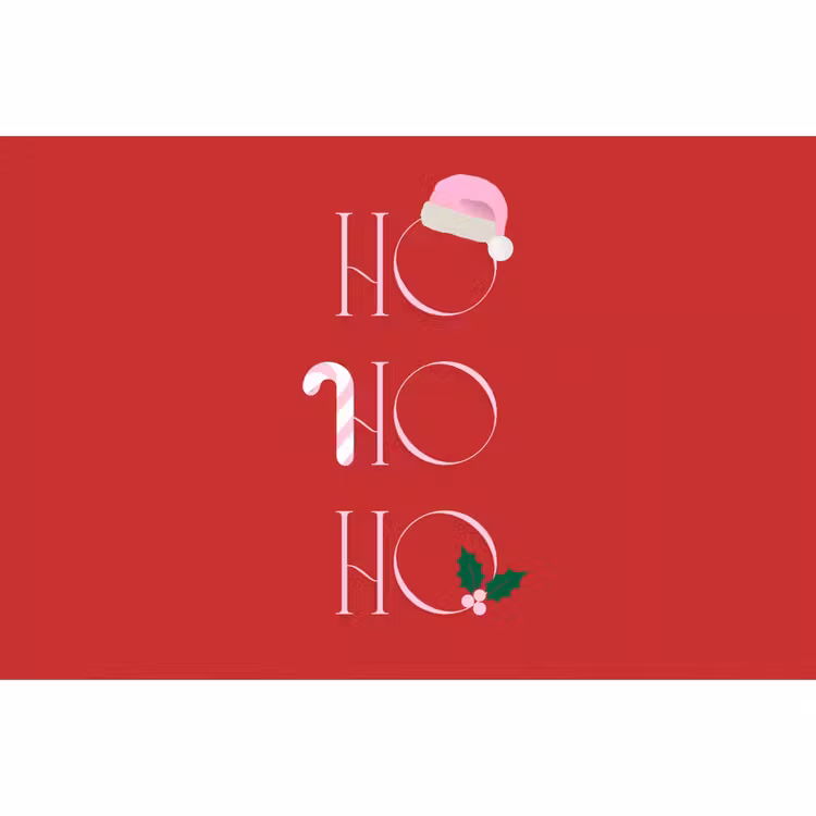 Behang - Kerst - Tekst - illustratie - Rood — 2
