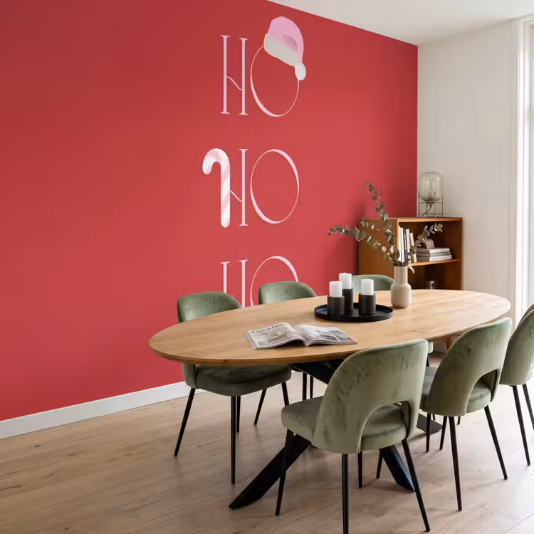 Behang - Kerst - Tekst - illustratie - Rood — 4