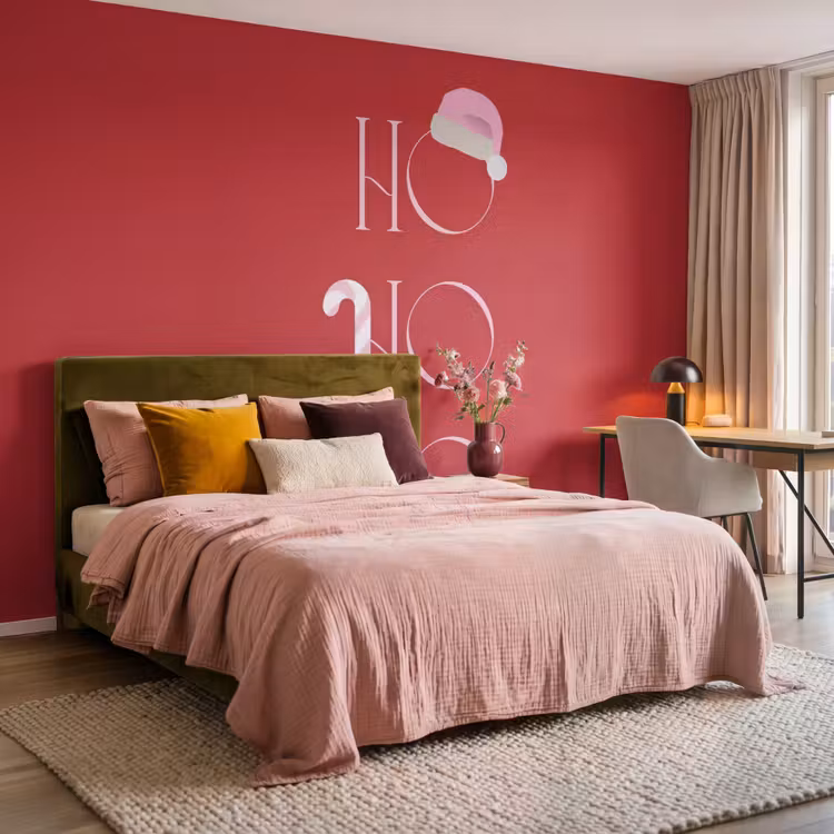 Behang - Kerst - Tekst - illustratie - Rood — 5