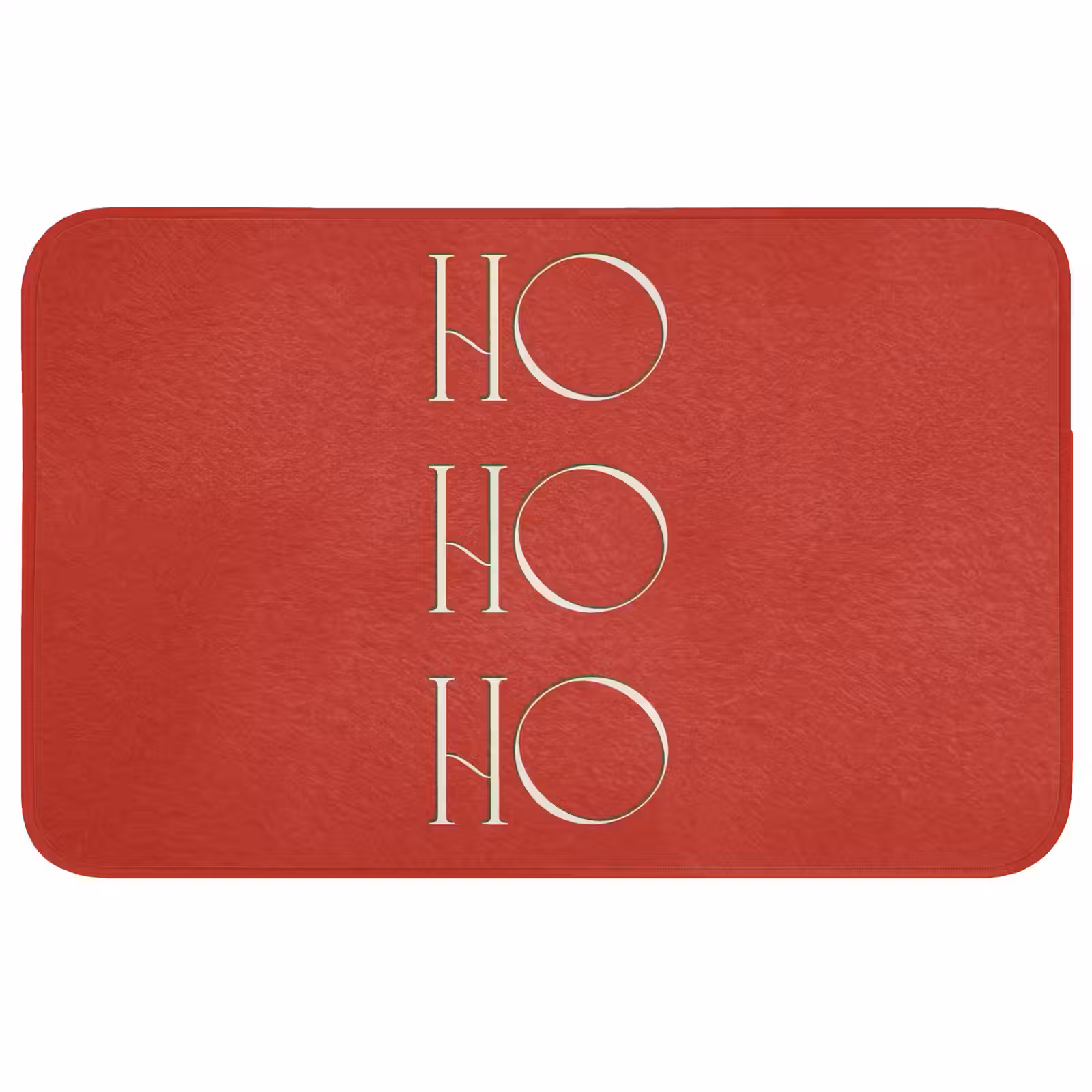 Badmat - Tekst - Kerst - Modern - Rood — 1