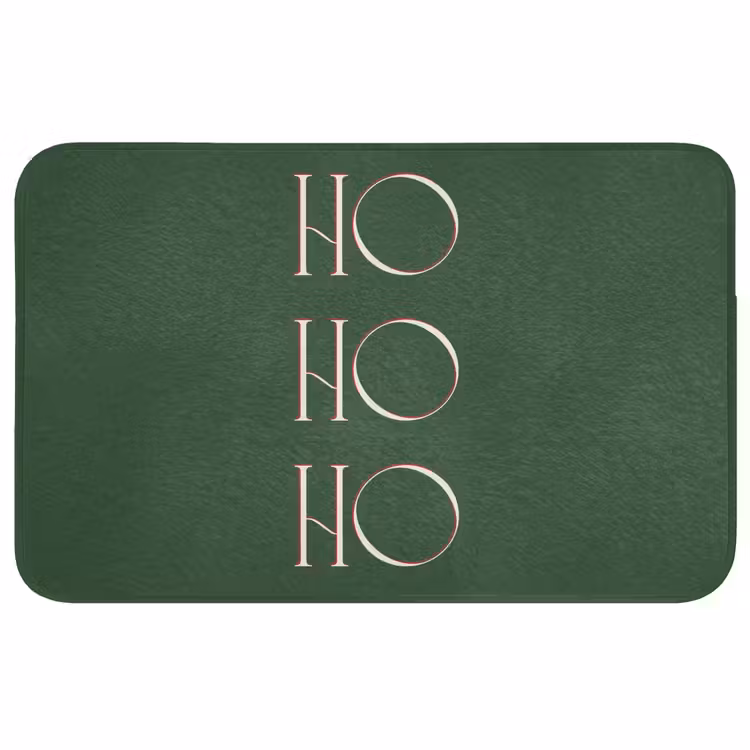Badmat - Tekst - Kerst - Modern - Groen — 1