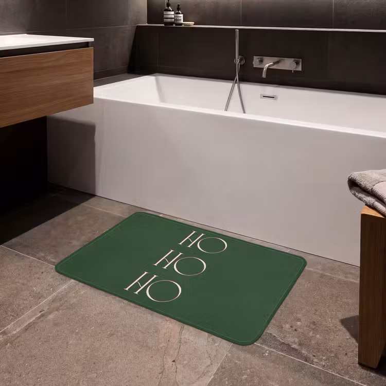 Badmat - Tekst - Kerst - Modern - Groen — 4