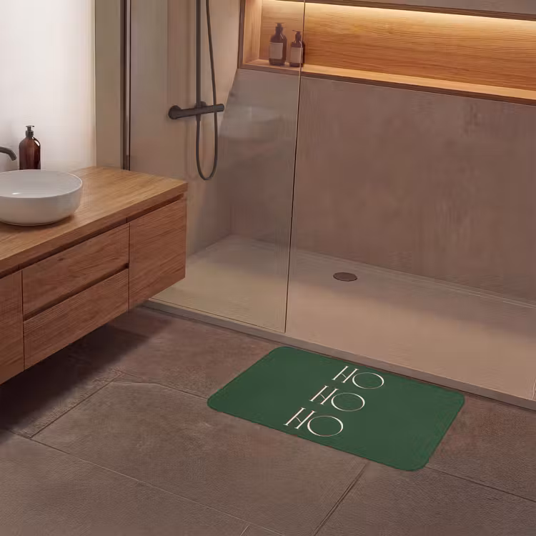 Badmat - Tekst - Kerst - Modern - Groen — 6