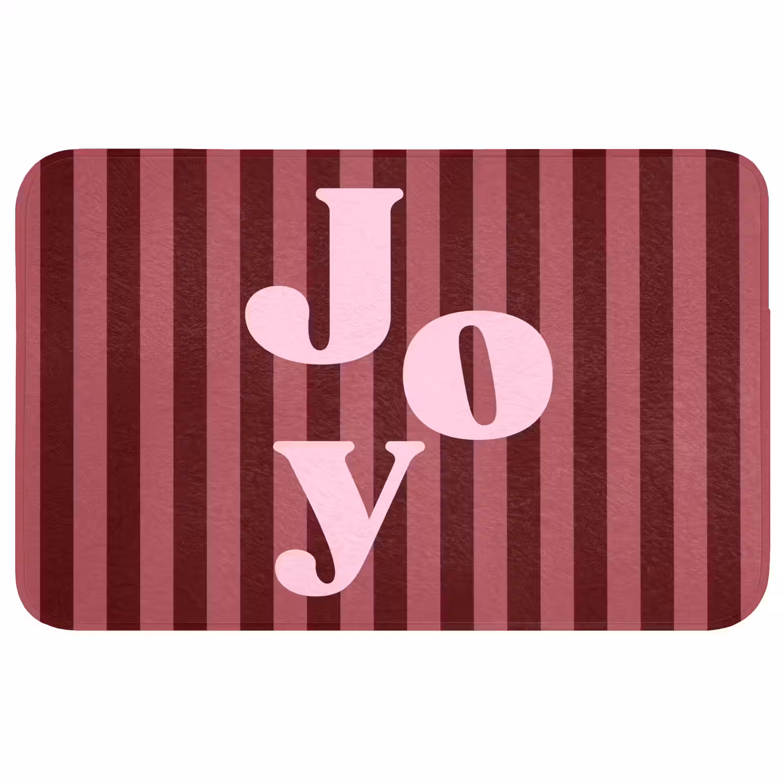 Badmat - Joy - Kerst - Tekst - Roze — 1