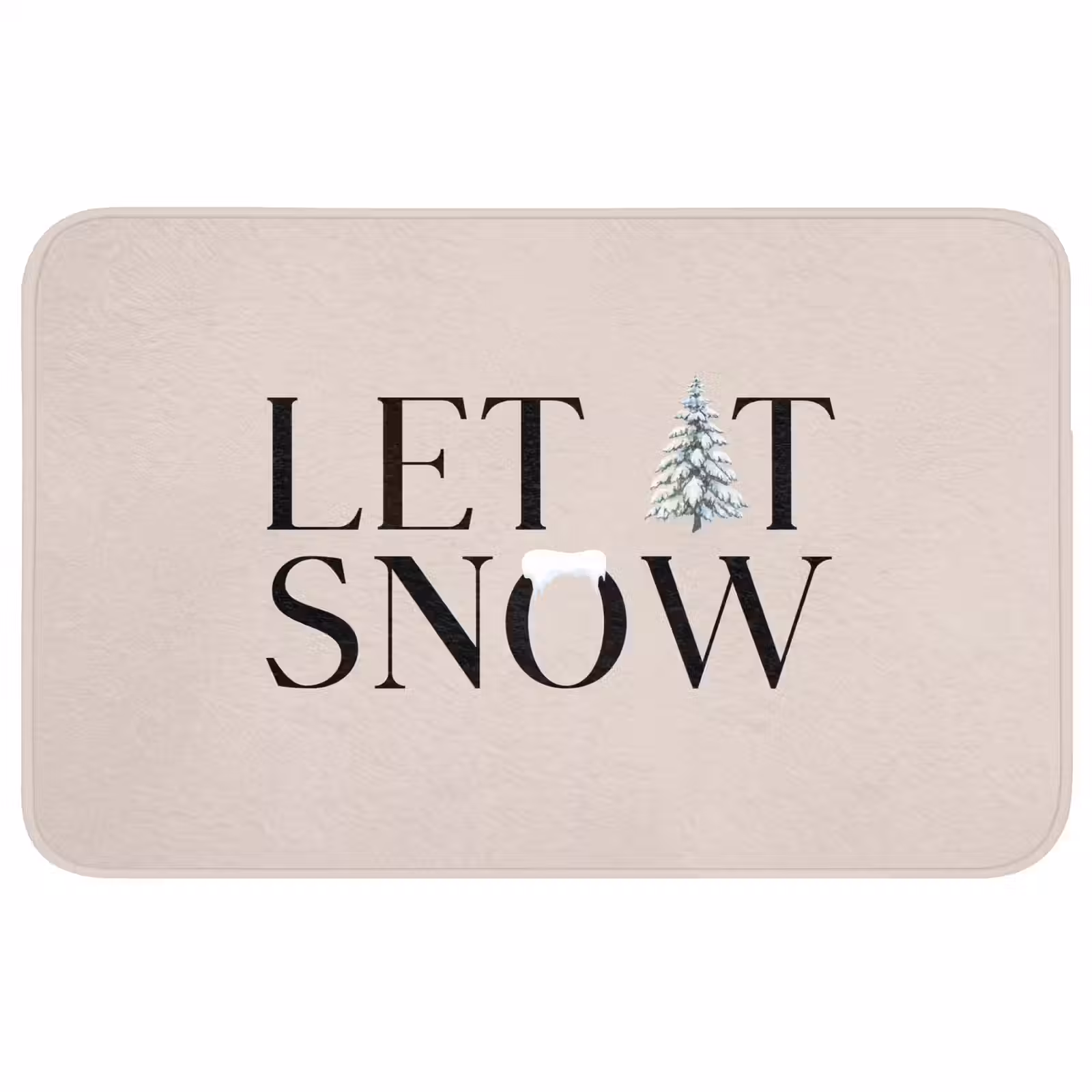 Badmat - Tekst - Kerst - Sneeuw — 1