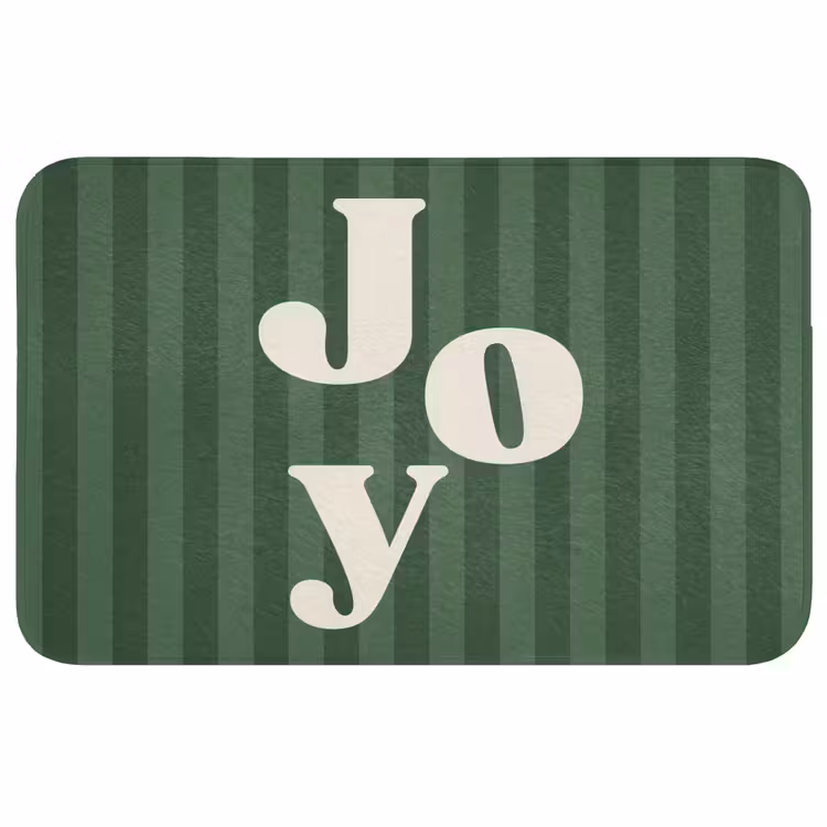 Badmat - Joy - Kerst - Tekst - Groen — 1