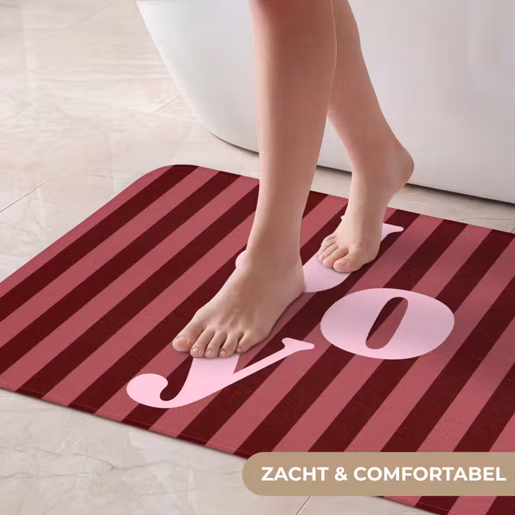 Badmat - Joy - Kerst - Tekst - Roze — 5