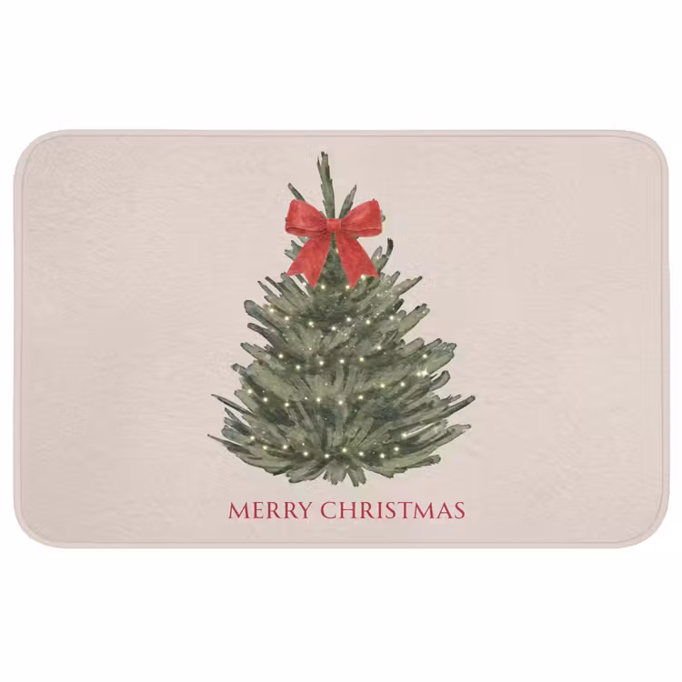 Badmat - Tekst - Kerst - Kerstboom — 1
