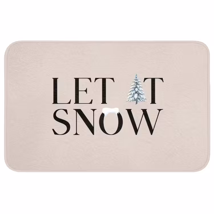 Badmat - Tekst - Kerst - Sneeuw — 1