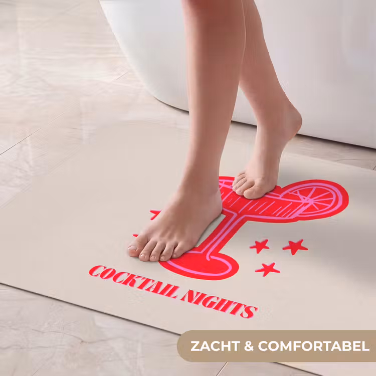 Badmat - Cocktail - Kerst - Beige - Roze — 5