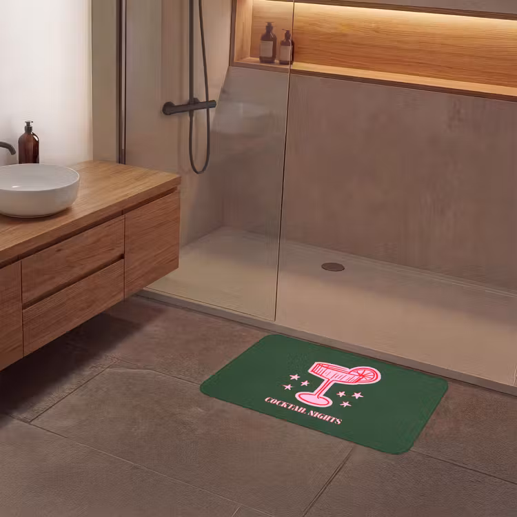 Badmat - Cocktail - Kerst - Roze - Groen — 6