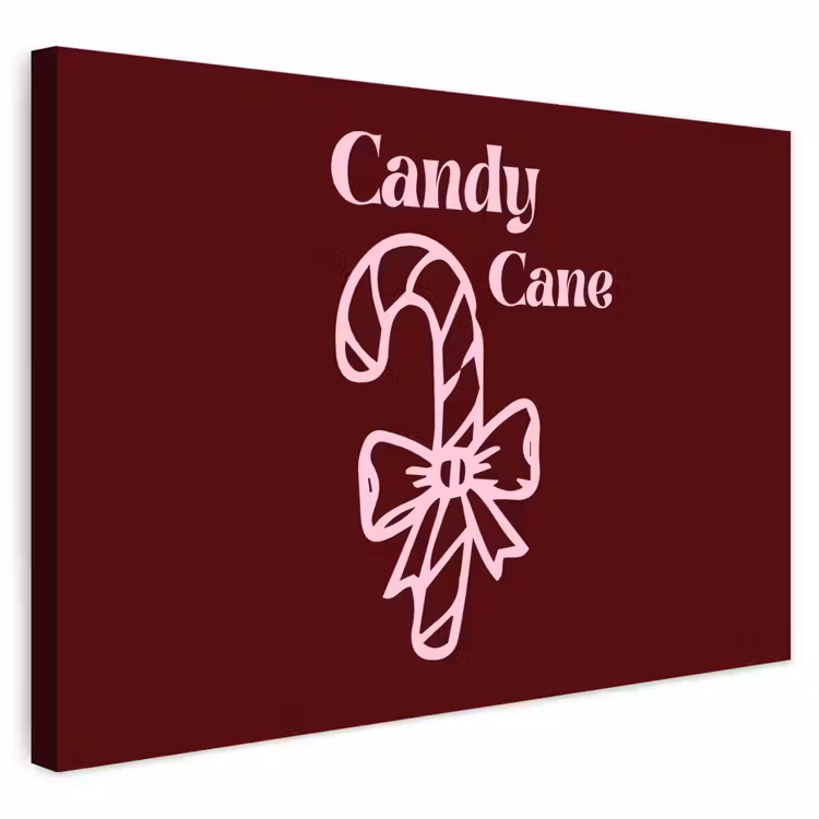 Buiten canvas - Kerst - Snoep - Tekst - Roze — 1