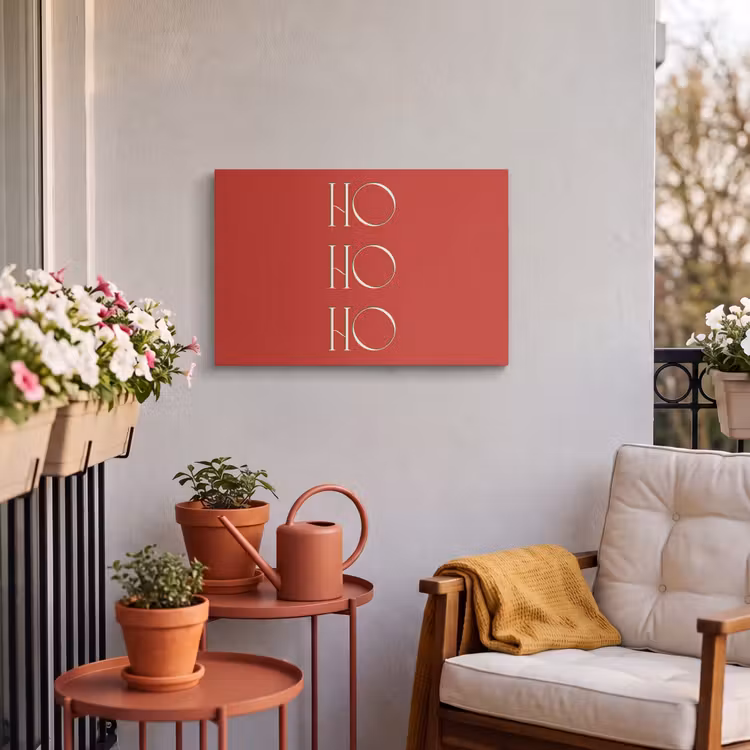 Buiten canvas - Tekst - Kerst - Modern - Rood — 3