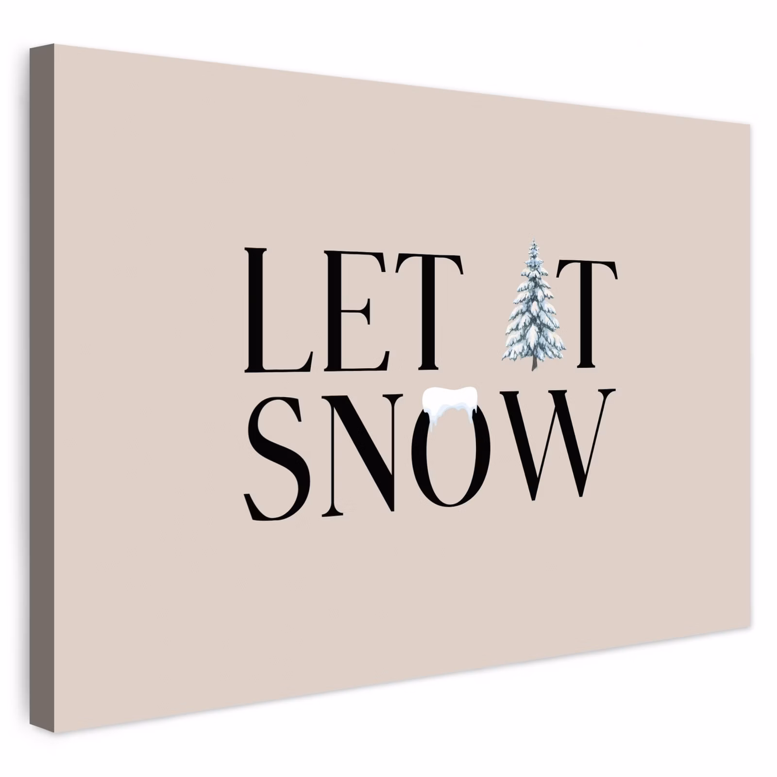Buiten canvas - Tekst - Kerst - Sneeuw — 1