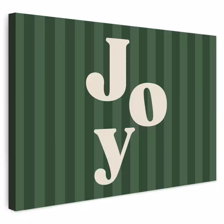 Buiten canvas - Joy - Kerst - Tekst - Groen — 1