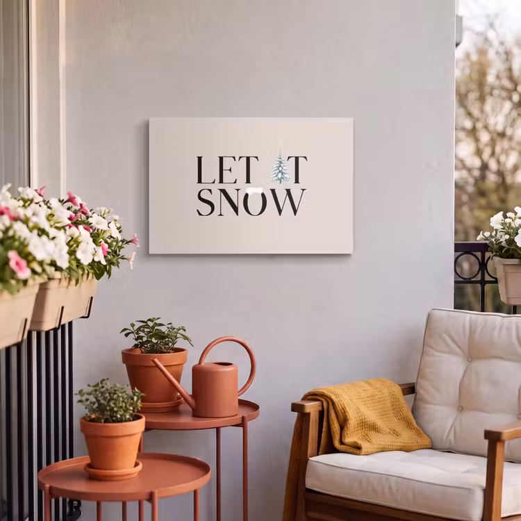 Buiten canvas - Tekst - Kerst - Sneeuw — 3