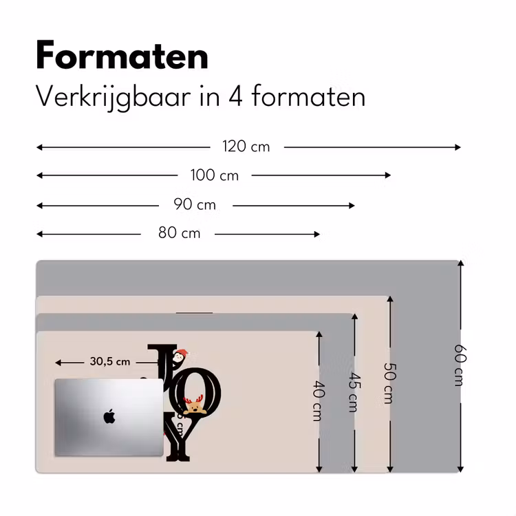 Bureau onderlegger - Joy - Animatie - Zwart - Kerst — 8