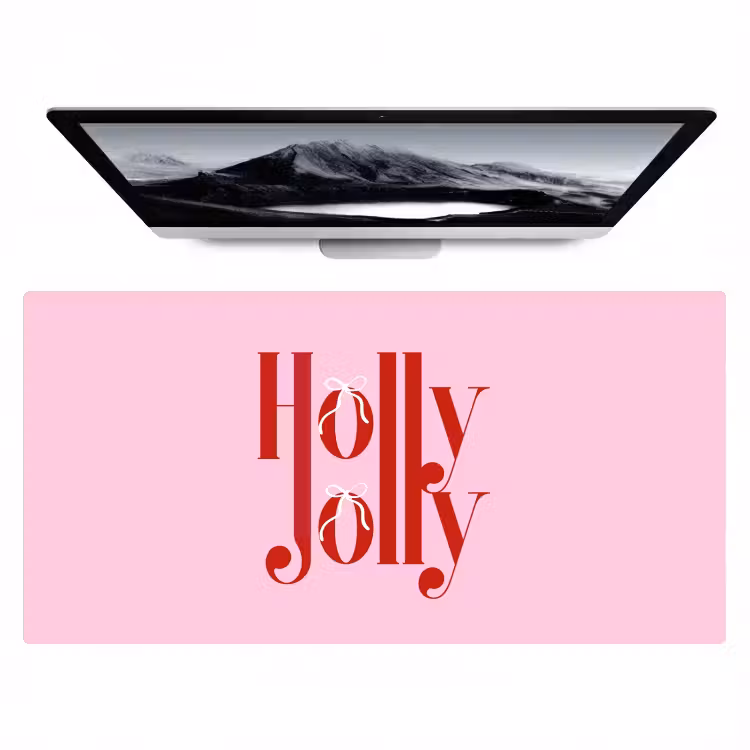 Bureau onderlegger - Kerst - Tekst - Rood - Roze — 1