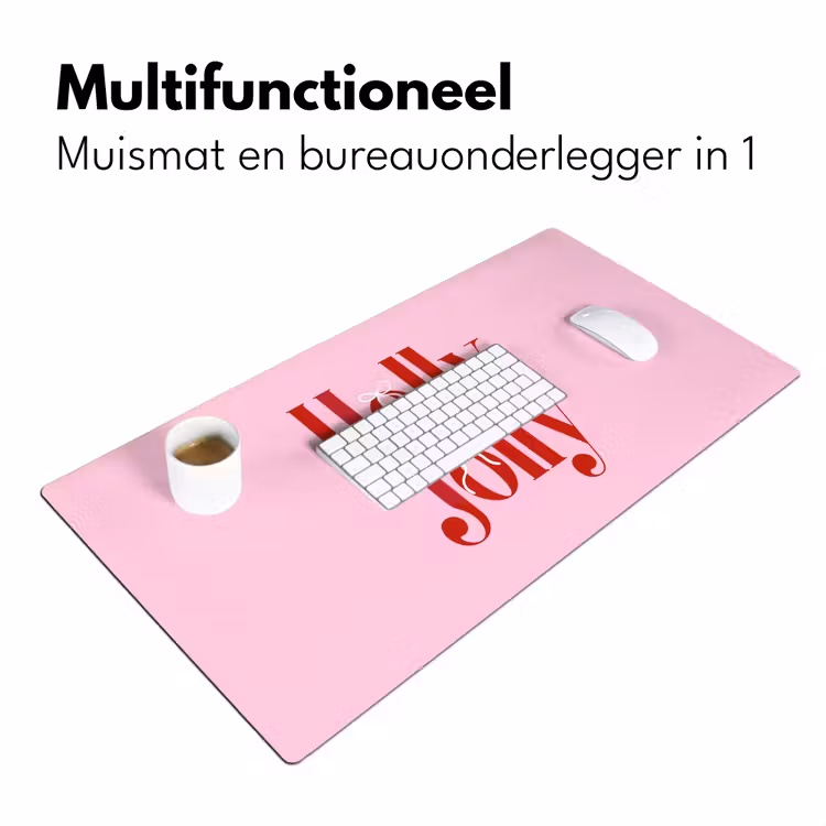 Bureau onderlegger - Kerst - Tekst - Rood - Roze — 7