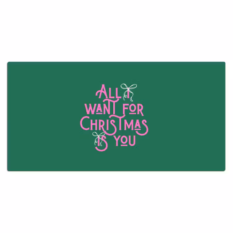 Bureau onderlegger - Kerst - Tekst - Roze - Groen — 2