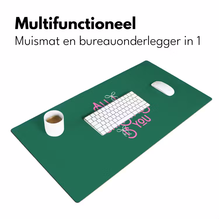 Bureau onderlegger - Kerst - Tekst - Roze - Groen — 7