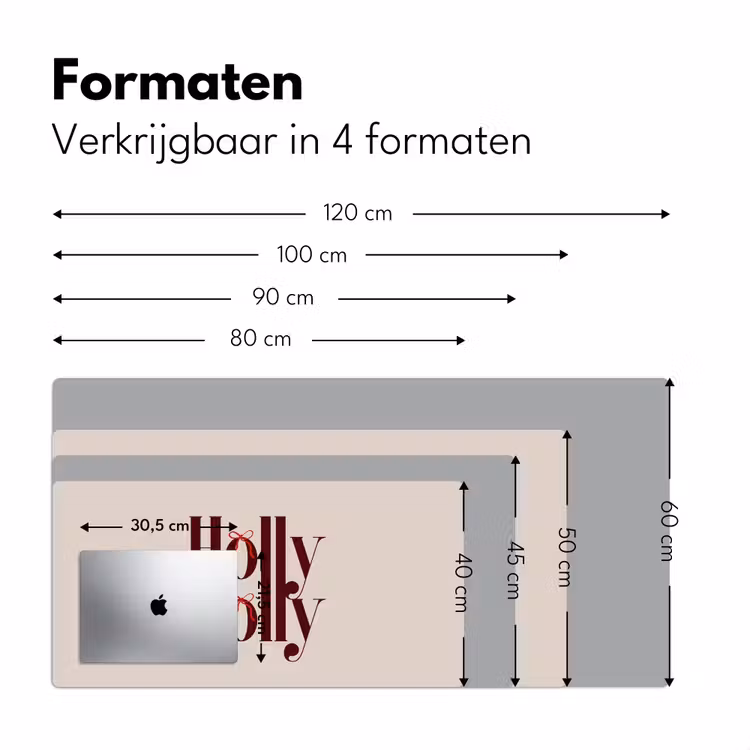 Bureau onderlegger - Tekst - Kerst - Bruin — 8
