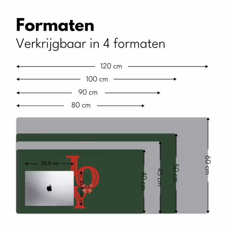 Bureau onderlegger - Tekst - Kerst - Rood — 8
