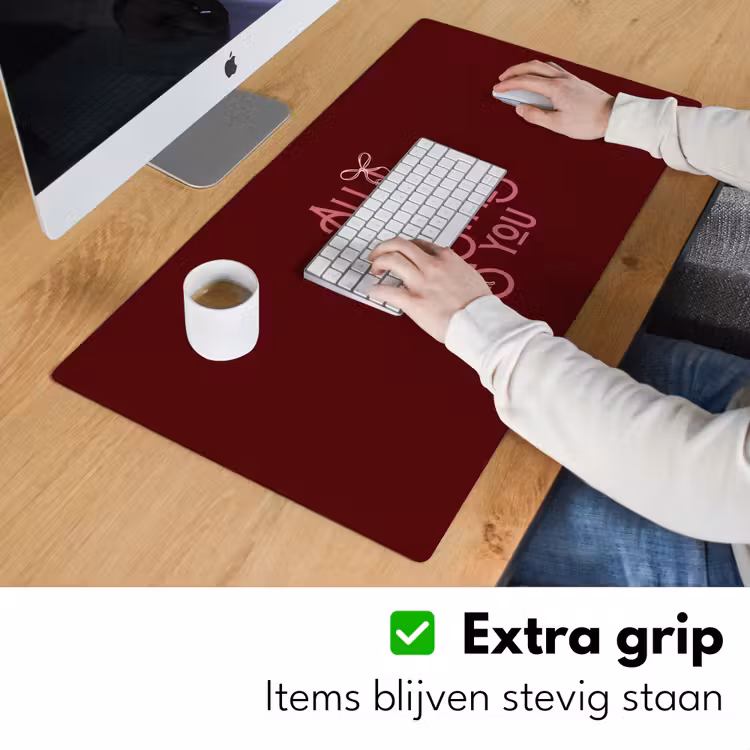 Bureau onderlegger - Tekst - Kerst - Rood - Roze — 6