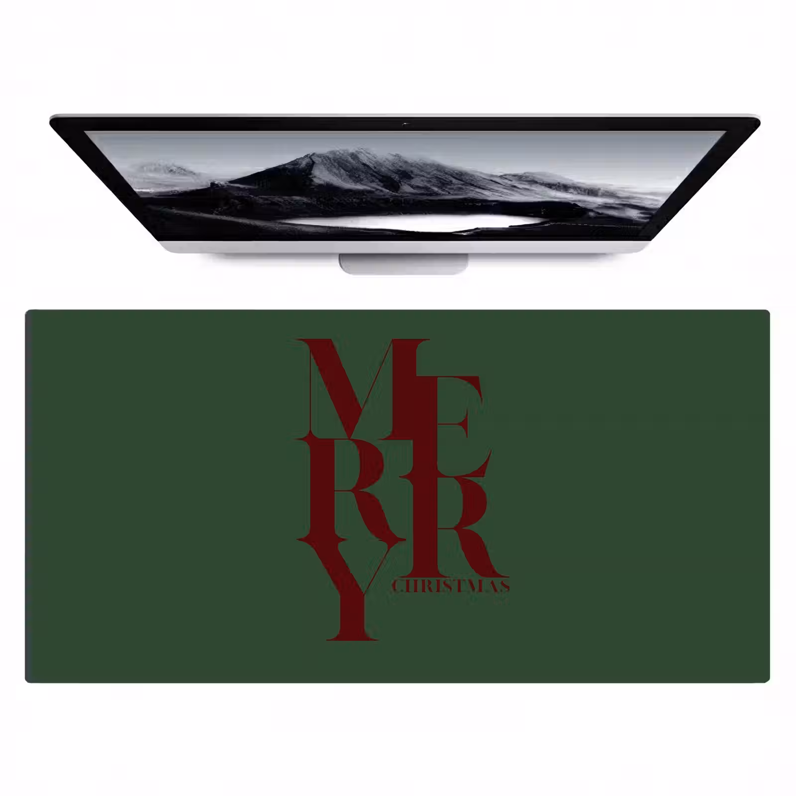 Bureau onderlegger - Merry - Tekst - Groen - Kerst — 1